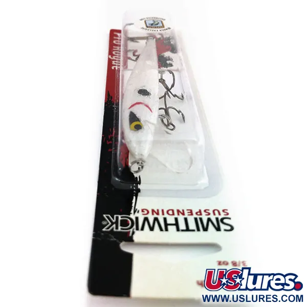 Smithwick Suspending Rattlin’ Rogue Jerkbait, Transparent/Vit, #9808