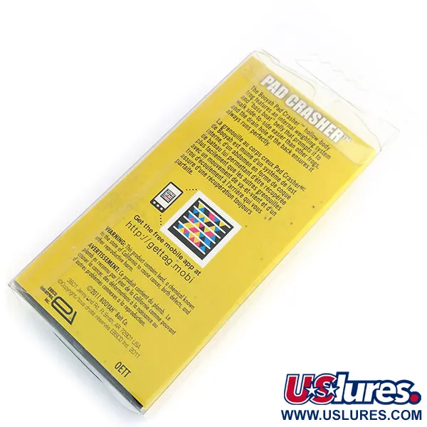 Booyah Pad Crasher Groda, Grön/Gul, 14g, Vasskyddad Dubbelkrok, #9810