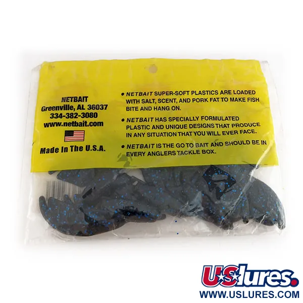 NetBait Paca Chunk Sr Jigg, Black Blue Flake, 7,5cm, Doft, #9821