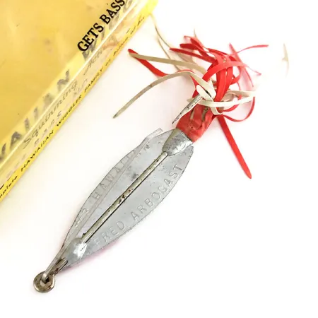 Fred Arbogast 3 Hawaiian Skeddrag, Röd-Vit, 16g, Vasskydd, #9846