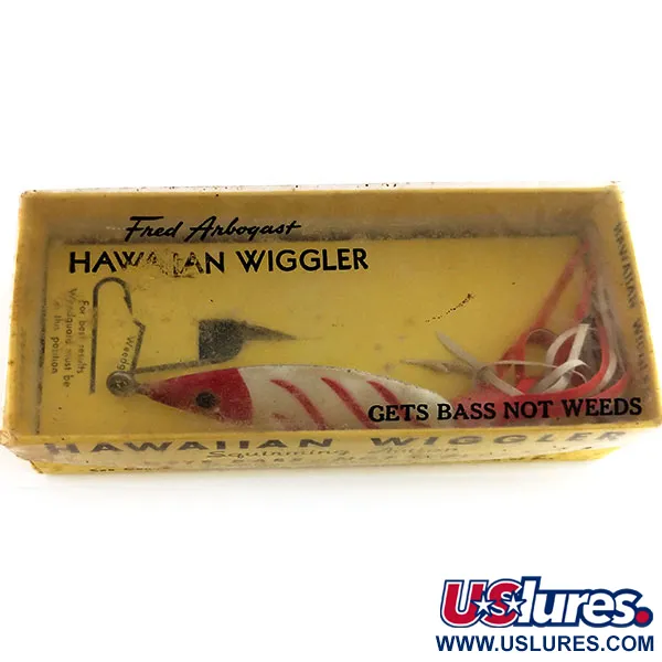 Fred Arbogast 3 Hawaiian Skeddrag, Röd-Vit, 16g, Vasskydd, #9846