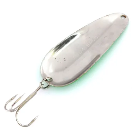 Nebco Aqua Spoon Skeddrag, Grön/Svart/Nickel, 14g, UV-reaktiv, #9890