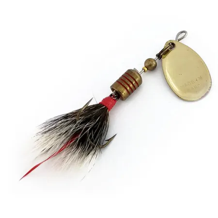 Mepps Aglia 1 dressed (squirrel tail) 1970s Spinnare, Guld, 3.5g, #9912