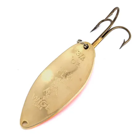 Little Cleo (Hula Girl) Skeddrag, Gold / Orange, 21g, Vintage, #9939