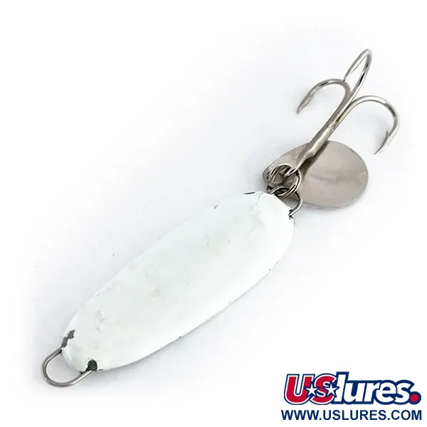 Bomber Slab Spoon Skeddrag, Vit, 28g, Reflekterande inlägg, #9944