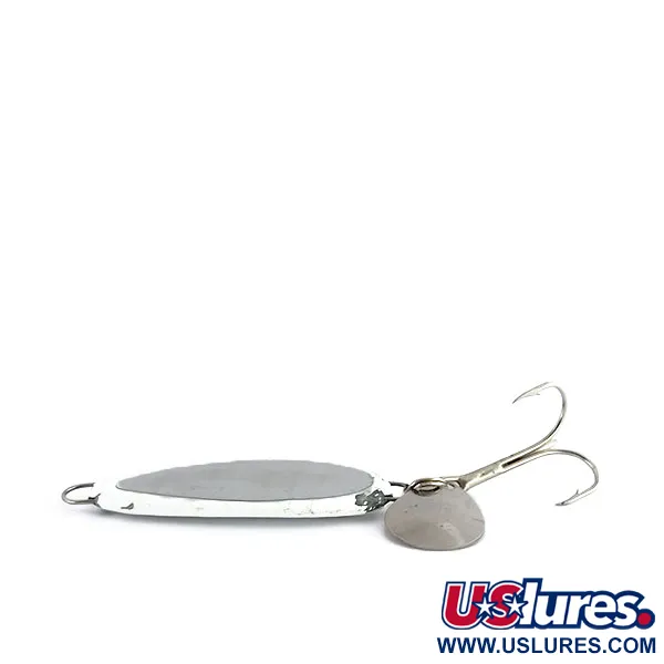 Bomber Slab Spoon Skeddrag, Vit, 28g, Reflekterande inlägg, #9944
