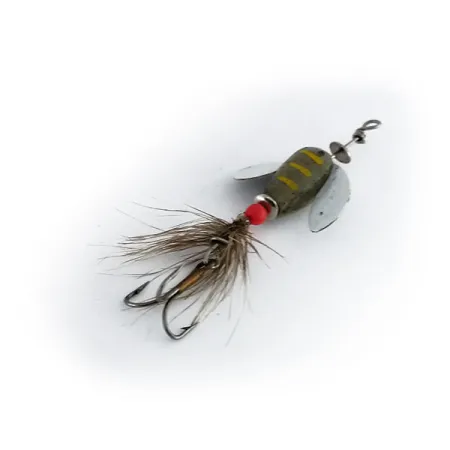 Yakima Bait Spin-n-Glo Spinnbete, Grå / Vit, 0,6g, Fjäder, #9946