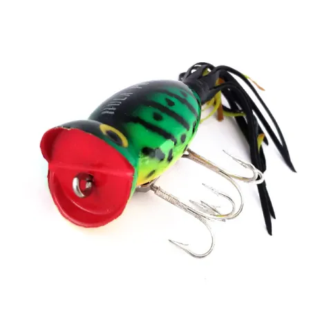 Fred Arbogast Hula Popper, Fire Tiger, 10g, Ytvattenbete #9968