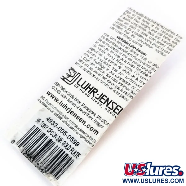 Tony Accetta Tony's Spoon Skeddrag, Guld, 11g, 24K Guld, #4933-005-0599