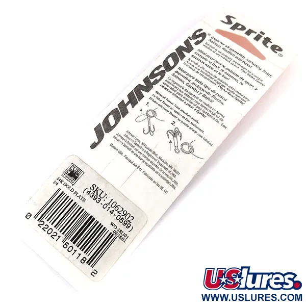 Johnson Sprite Skeddrag, Guld (24K Guld), 7g, Red Teaser, #9995