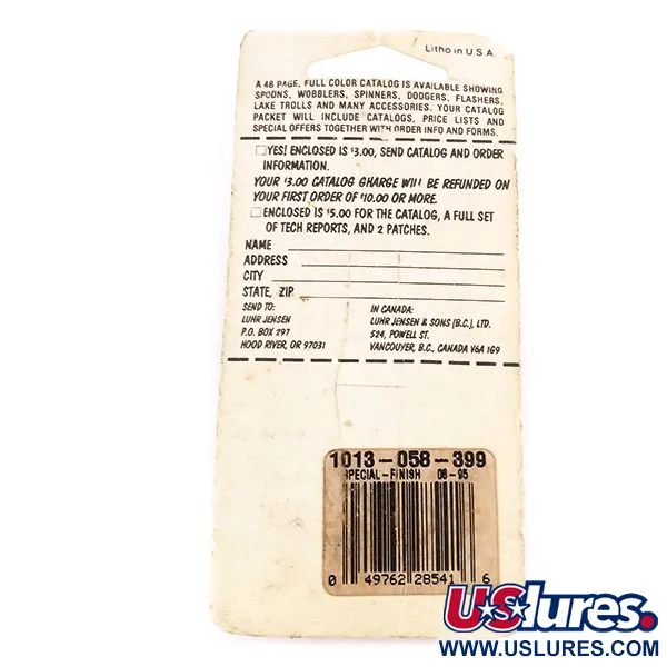 Luhr Jensen Lil' Kroc (Krocodile Stubby) Skeddrag, Röd/Nickel, 14g, #9996